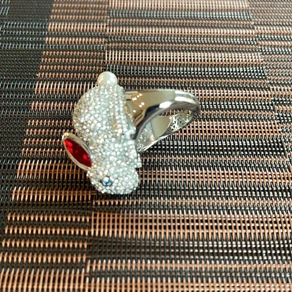 Kate Spade Big Bunny Sparkly Statement Ring - Picture 5 of 16
